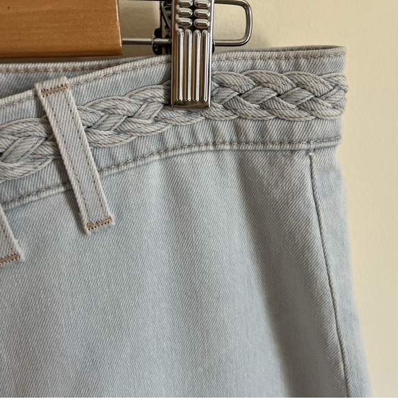 Veronica Beard Grant Wide Leg Jeans Braided High Waist Size 31 Aspen Wash - Picture 4 of 16